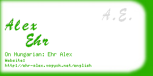 alex ehr business card